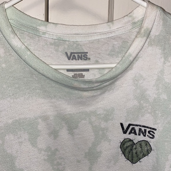 Vans Medium Bleach Dye Stuck On You Crew T-Shirt - Picture 5 of 12